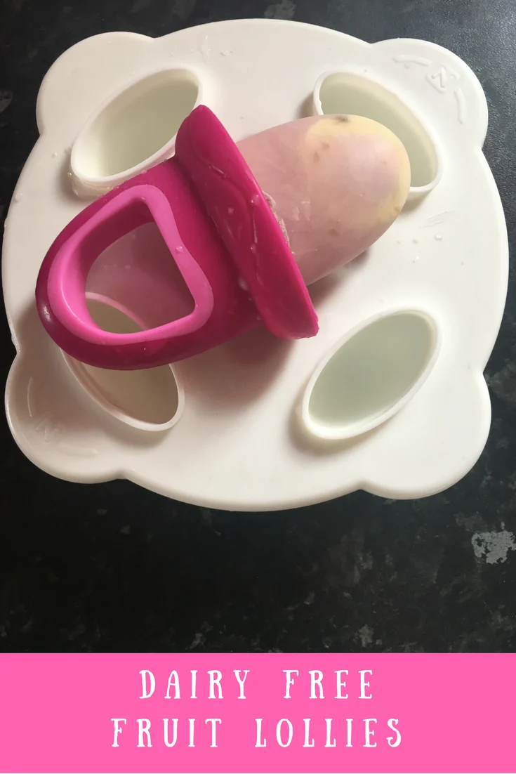 These dairy free fruit lollies are tasty, fun, simple to make and great for CMPA babies