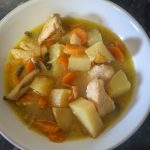 Slow cooker chicken casserole once cooked