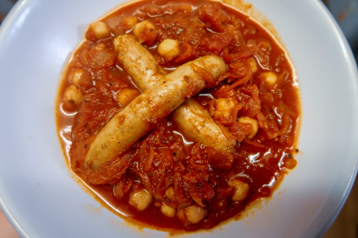 Sausage cassoulet - throw it in the slow cooker!