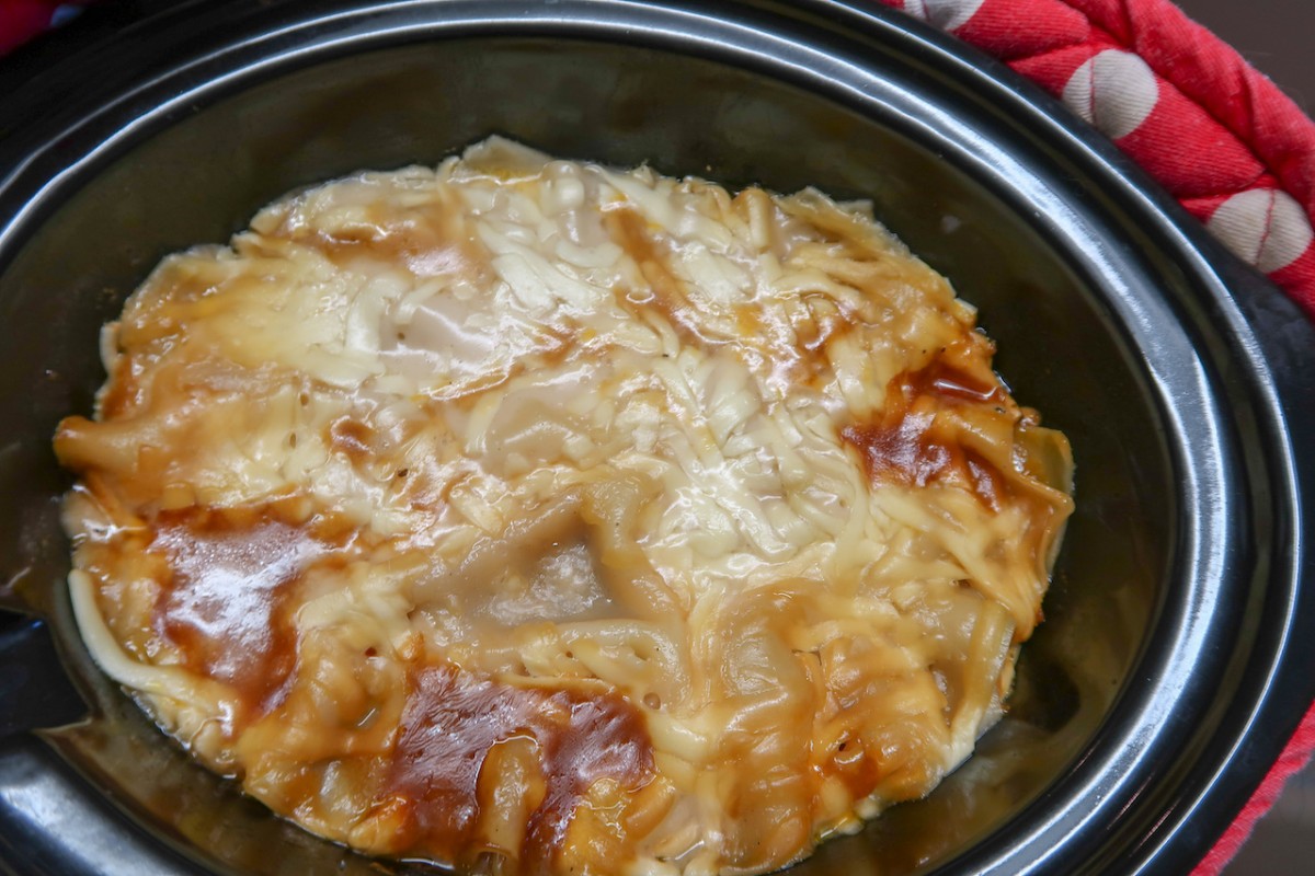 A look at the finished Slow cooker vegetarian lasagne recipe