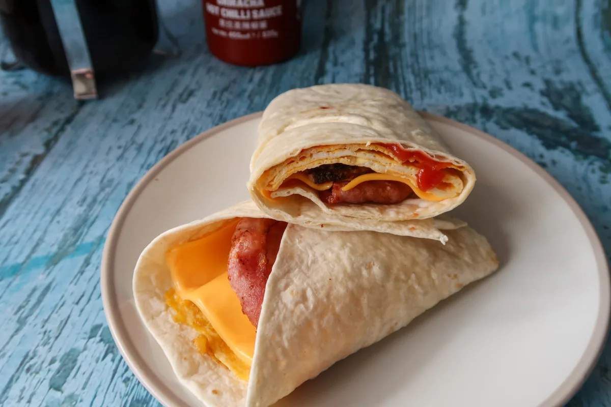 Bacon Egg Breakfast Wrap - Weekend at the Cottage