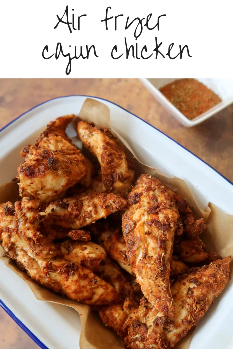 Air fryer cajun chicken recipe - just 22 minutes start to finish!