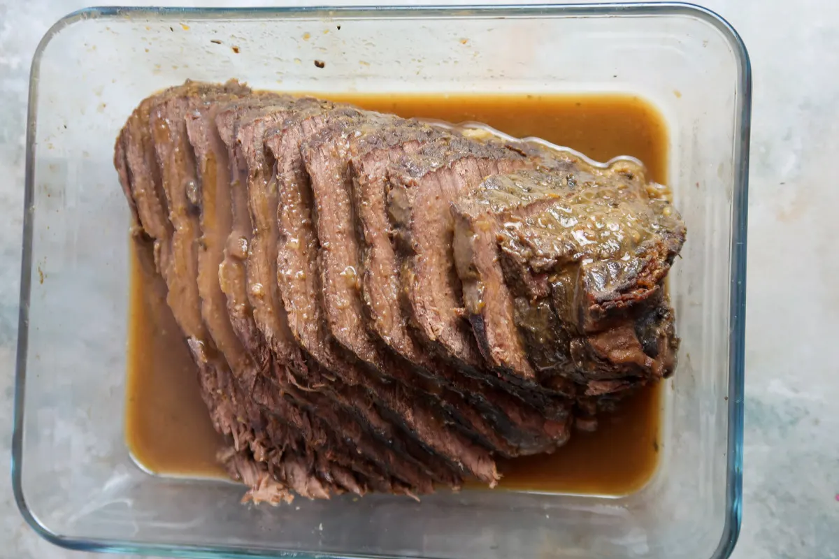 Tender Ninja Foodi roast beef with optional gravy